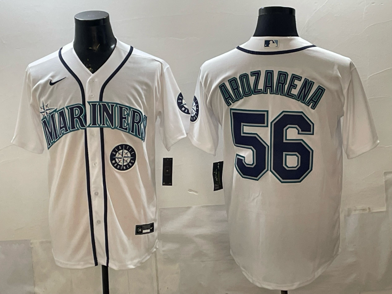 Men 2026 Seattle Mariners #56 Arozarena white Nike MLB Jersey 002->seattle mariners->MLB Jersey